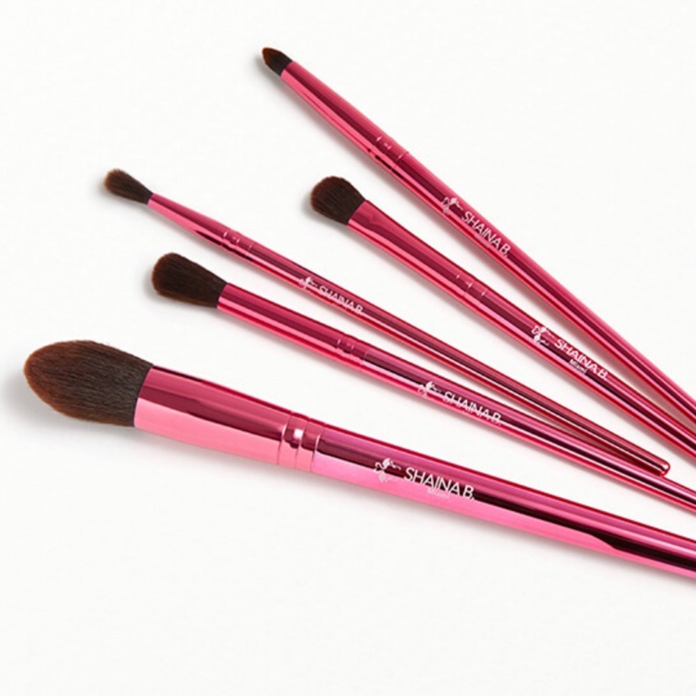 Makeup Brush Set - Pink - Shaina B. Miami
